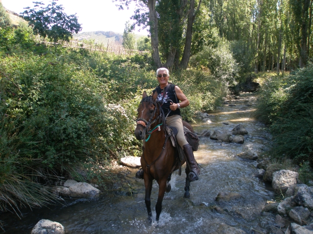 En una ruta a caballo